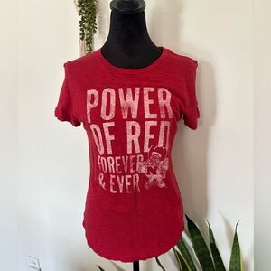 Nebraska Huskers Power of Red Women's Short-Sleeve Graphic Tee size small